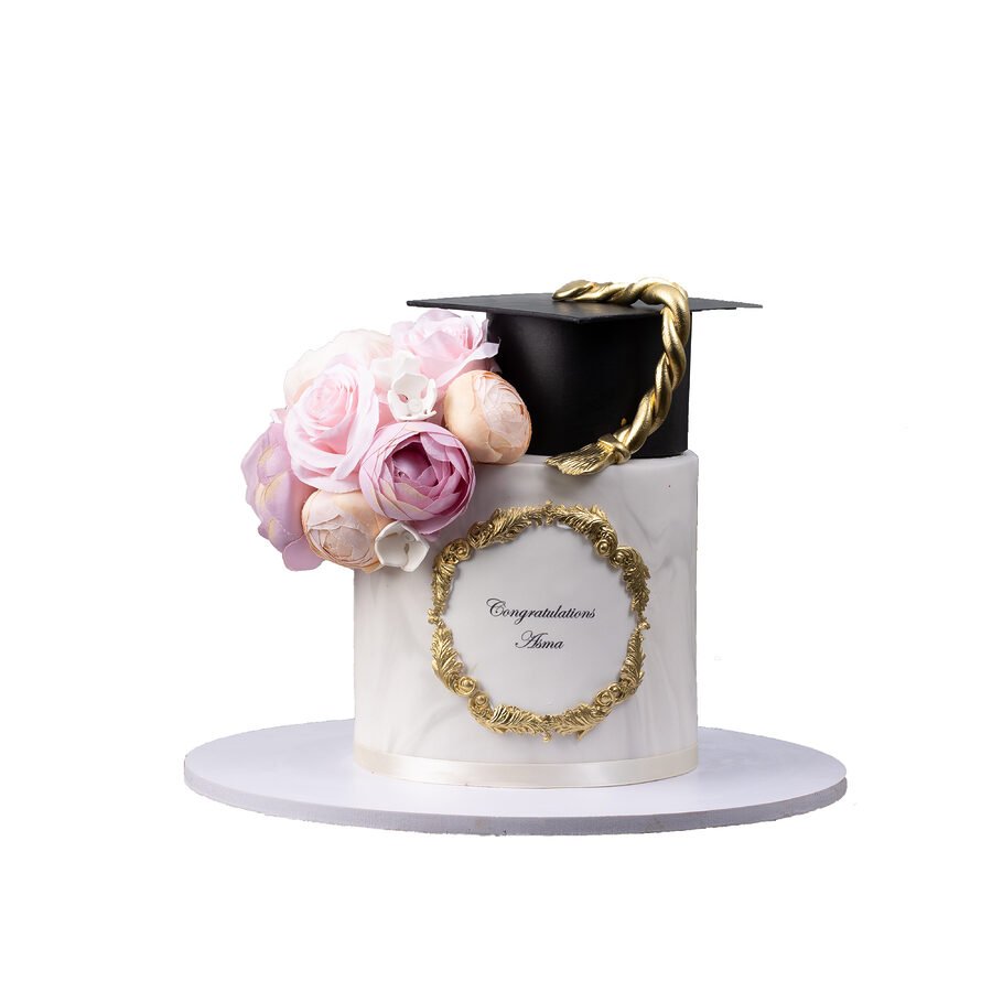 Paeonia Graduation Cake for girls in Dubai