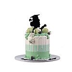 Green graduation cake