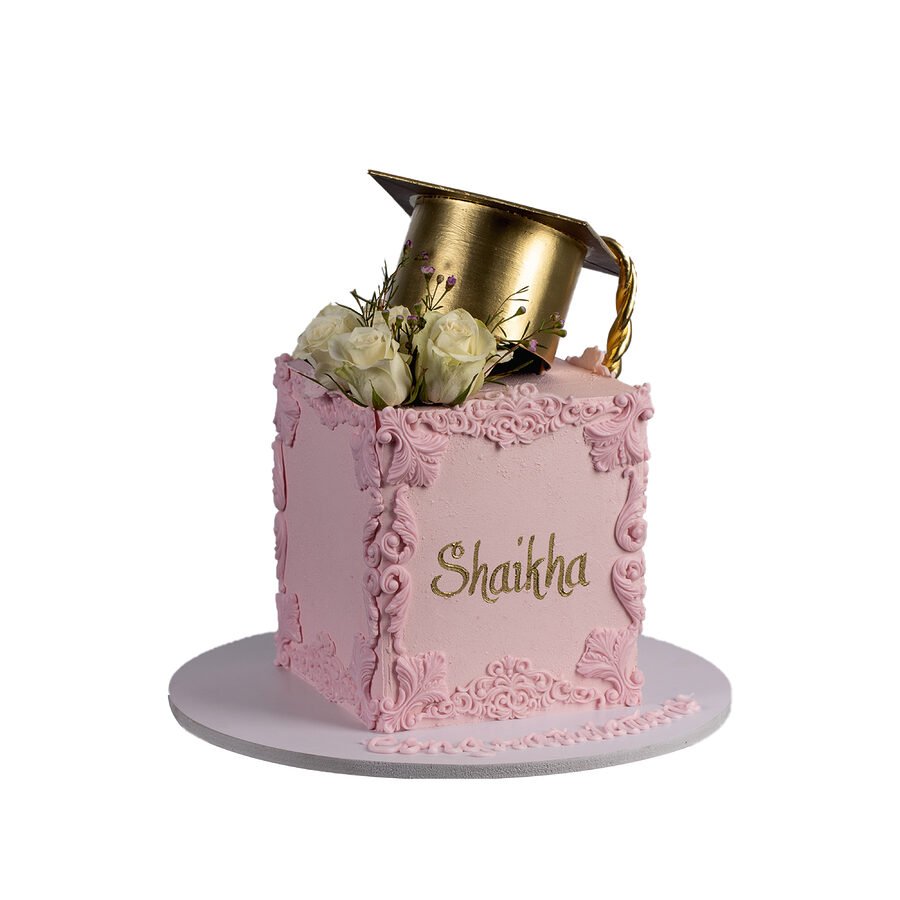 Blush Pink Graduation Cake